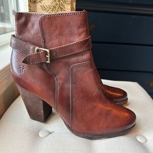 Women’s Frye Brown Leather Ankle Boots